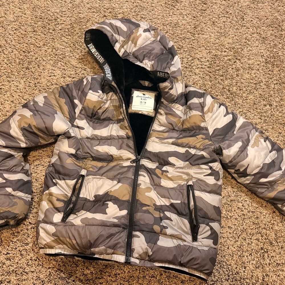 Abercrombie Kids Brown Camo Jacket